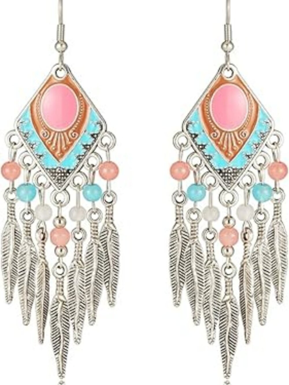 NEW Bohemian Dream Catcher Feather Earrings Bohemian Western Boho Fashion Set